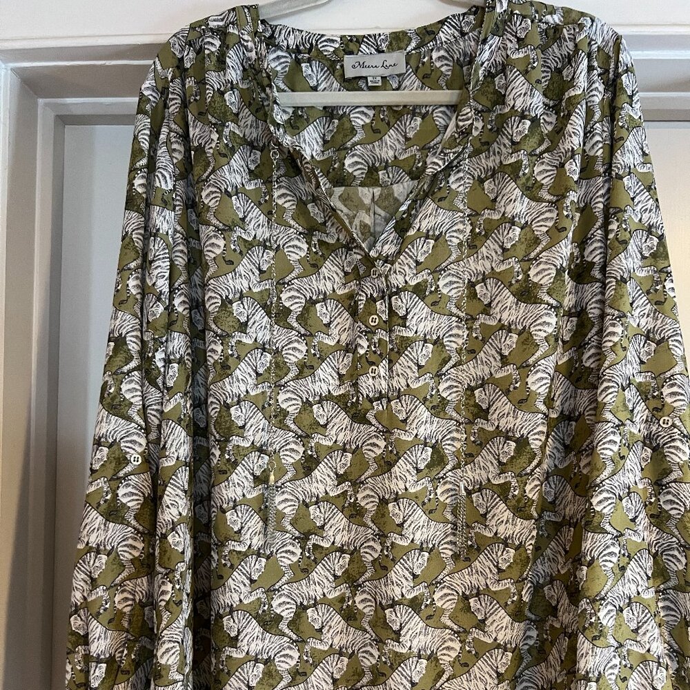 Meera Lane zebra print blouse